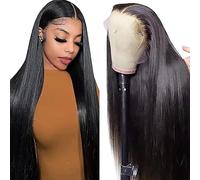Salharer Real Hair Wig for Women Wigs Straight Human Hair Wig 13 x 6 Lace Front Wig Real Hair with Baby Hair Any Part #1B Natural Black Colour 16 Inches