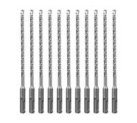 SALI 10PCS SDS Plus Rotary Hammer Drill Bit Kit - Double Thread Tungsten Carbide Tip for Concrete, Brick, Cement Walls, Stone - 7mm x 210mm Hammer Drill Bits