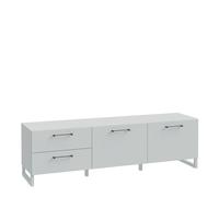 Sali 2 Door 2 Drawer TV Unit in Light Grey