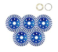 SALI 5pcs Diamond Concrete Grinding Wheel 4 1/2 inch for Polishing and Cleaning Stone Surface, Cement, Marble, Rock, Granite, and Thinset Removing, Angle Grinder Segment Wheels Cup 115 * 22.2MM