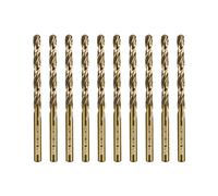 SALI Cobalt Drill Bit Set 10Pcs 6mm M35 High Speed Steel Jobber Drill Bit Kit (HSS) Twist Drill Bits for Hardened Metal, Stainless Steel, Cast Iron, Wood and Plastic, with Index Storage Case