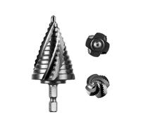 SALI M35 Hss Step Drill Bit 5-35mm Four Spiral Flute Cobalt Step Drill Bit 1/4" Hex Shank for Metal, Stainless Steel, Aluminum, Wood, Plastic