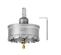 SALI TCT Carbide Hole Saw for Hard Metal,75mm，2-20/21" Tungsten Carbide Tipped Hole Cutter Set with Titanium-Plated Pilot Drill bit for Metal, Stainless Steel, Iron, Wood, Aluminium, Plastics