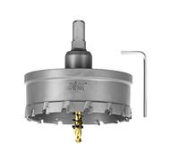SALI TCT Carbide Hole Saw for Hard Metal,85mm,3-1/3" Tungsten Carbide Tipped Hole Cutter Set with Titanium-Plated Pilot Drill bit for Metal, Stainless Steel, Iron, Wood, Aluminium, Plastics