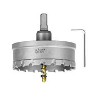 SALI TCT Carbide Hole Saw for Hard Metal,90mm,3-1/2" Tungsten Carbide Tipped Hole Cutter Set with Titanium-Plated Pilot Drill bit for Metal, Stainless Steel, Iron, Wood, Aluminium, Plastics