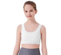 SALIA GIRL Seamless Training Bras for Girls 7-12, Double Layer on Chest | Lightweight Airy Fabric, Breathable Comfort, Easy Pull-On, Tagless Feel, Slightly Extended Hem, School & Everyday Wear