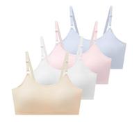 SALIA GIRL Teen Bras for Girls 10-14, Cotton Sport Cami Training Bra | Sewn-In Light Pads, Adjustable Straps, Soft Modal-Cotton Blend, No-Bulk Fit, Breathable Comfort, School & Everyday Wear