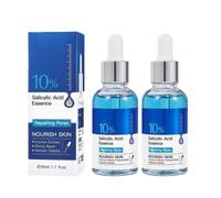 Salicylic Acid 10% Serum, Face Peeling Solution 30ml - Gentle Facial Exfoliating Serum, Deep Cleansing and Moisturizing, Reduces Blackheads, Evens Skin, for All Skin Types (2 Pcs)