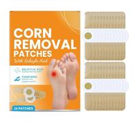 Salicylic Acid Corn Removal Patches, 24 Patches per Pack - Gently exfoliates, soothes Foot discomfort, Foam Ring Design for a Comfortable fit, Effective and Easy to use.