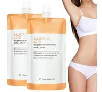 Salicylic Acid Exfoliating Body Lotion, Gentle Exfoliating Salicylic Acid Lotion, Hydrates & Soothes, Body Moisturiser for Dry, Rough & Bumpy Skin (2 Pcs)