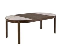 salida ceramic top extending dining table - smoked oak