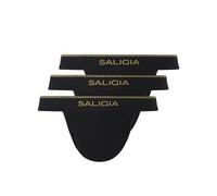 SALIGIA Men’s Bikini Briefs Underwear Sexy, Tag-Free &140s Luxe-Cloud Modal-Cotton High-Cut Brief with No-Fly Pouch 3-Pack