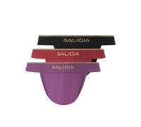 SALIGIA Men’s Bikini Briefs Underwear Sexy, Tag-Free &140s Luxe-Cloud Modal-Cotton High-Cut Brief with No-Fly Pouch 3-Pack