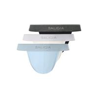 SALIGIA Men’s Briefs 3-Pack - Sexy, Tag-Free & Ultra-Fine 100S TENCEL™ Modal Underwear with No Fly Pouch, 3-pack Black/White/Blue, M