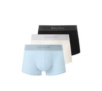 SALIGIA Men’s Briefs 3-Pack - Sexy, Tag-Free & Ultra-Fine 100S TENCEL™ Modal Underwear with No Fly Pouch, 3-pack Black/White/Blue, M