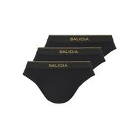 SALIGIA Men’s Briefs Sexy, Tag-Free & 120s Ultra-Fine Satin Modal Underwear with Supportive No-Fly Pouch 3-Pack