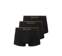 SALIGIA Men’s Trunks Underwear Sexy, Tag-Free &140s Luxe-Cloud Modal-Cotton Boxer Briefs with No-Fly Pouch 3-Pack