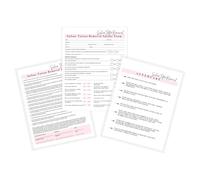 Saline Tattoo Removal Intake, Consent, and Aftercare Form | 75 Pack | 8.5 x 11" A1 Forms | Clients Signature | Client Forms Bundle | White and Pink Design