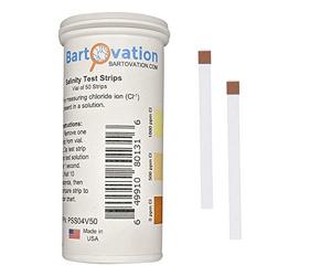 Salinity Test Strips, 0-1000 ppm [Vial of 50 Strips] for Chloride Based Salt Solutions