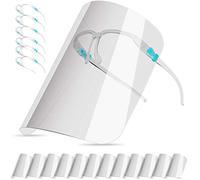 salipt Transparent Face Visor with Glasses/for Adults Children, Face_Shield_Visor Can Cleaned, Replaceable and Reusable(with 6 Glasses Frames + 12 Anti-Fog Visors) (b) (b)