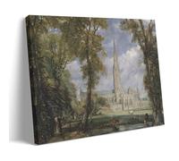 Salisbury Cathedral Vom Bishop'S Grounds By John Constable Artist's Works Printed Posters Canvas Room Aesthetic Wall Art Prints Home Modern Decor 20x30inch(50x75cm)