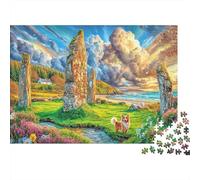 Salisbury Plain 1000 Pieces Jigsaw Puzzle for Adults. Difficult Puzzle, Game Challenge Toy, Home Decoration 38x26cm/1000pcs