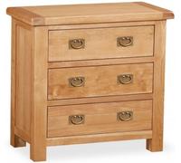 Salisbury Premium Oak 3 Drawer Small Chest