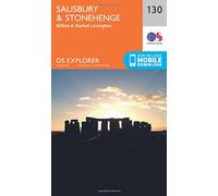 Explorer 130 Salisbury & Stonehenge Map With Digital Version, Orange One Size