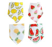Saliva Towel Maternity Products Baby Bib Triangle Towel Cotton Double Layer Adjustable Baby Bib White 3 + Yellow