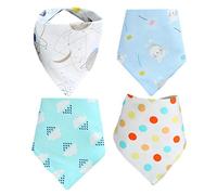 Saliva Towel Maternity Products Baby Bib Triangle Towel Cotton Double Layer Adjustable Baby Bib White 2+ Green + Blue