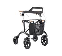 Saljol Allround Rollator - 4-wheeled Outdoor All Terrain Seat, Bag Backrest