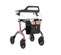 Saljol Carbon Rollator - Lightweight 4 Wheeled Walking Aid Seat, Bag, Backrest