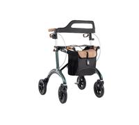 Saljol Carbon Rollator - Lightweight 4 Wheeled Walking Aid Seat, Bag, Backrest