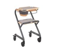 Saljol Indoor Rollator with Tray & Bag - 4 Wheel Walking Aid Daily Living Aids