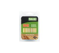 SALKI Hot Melt Glue Sticks for Wood - Pack of 12 Melting Silicone, 12 mm Diameter, 95 mm Long, Amber Colour