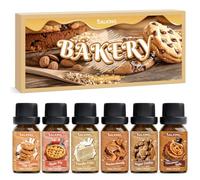 SALKING Bakery Essential Oils Gift Set, Diffuser Oils, Fragrance Oils for Soaps Candle Making - Chocolate Chip Cookies, Apple Pie, Cinnamon Rolls, Vanilla Cake, Snickerdoodle, Sugar Cookie