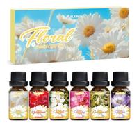 SALKING Essential Oils Set, 100% Pure Fragrance Oil Aromatherapy Gift Set, Premium Scented Oils for Oil Diffusers 6 x 10 ML - Jasmine, Neroli, Honeysuckle, Peony, Geranium, Freesia