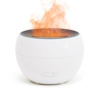 SALKING Flame Essential Oil Diffuser, Fireplace Fire Aromatherapy Diffuser, 150ml Ultrasonic Cool Mist Humidifier, Scent Aroma Diffuser with Auto-Off Function for Home, Room (White)