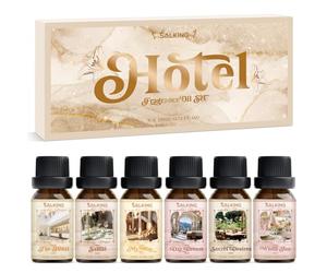 SALKING Hotel Fragrance Oil, Essential Oils Gift Set, Diffuser Oils, Scented Oils for Soaps Candle Making - The Hotel, Santal, My Way, Day Dream, Secret Desires, White Tea