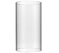 SALKING Replacement Clear Glass Cylinder for Wax Melt Warmer, Hurricane Candle Holder Sleeve, Wide 4", Height 8", Open Both Ends, Chimney Tube, Open Ended Candle Shade, 1 Piece