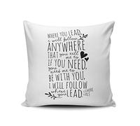 SALLEING Custom Fashion Home Decor Pillowcase Black and White Gilmore Girls Where You Lead Theme Song Square Throw Pillow Cover Cushion Case 20x20 Inches One Sided Print
