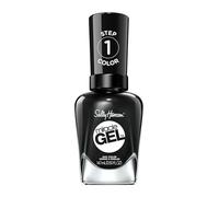 Sally Hansen Miracle Gel, Blacky O, Gel-Like Nail Polish, NO UV Light Required, Chip-Resistant, Long Lasting - Up to 8 days, Easy to Use, Salon Quality Results, Vegan Formula, 14.7ml