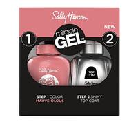 Sally Hansen Miracle Gel Duo Pack, Mauve-Olous and Top Coat, Gel-Like Nail Polish, NO UV Light Required, Chip-Resistant, Long Lasting - Up to 8 days, Easy to Use, Salon Quality Results, Vegan Formula