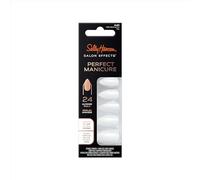 Sally Hansen Salon Effect Perfect Press On Nails, 001 - Only Have Ice For You, Non-Damaging, Adhesive Tabs & Glue, File & Alcohol Pad Included, Infused with Vitamin E & B5, Easy Removal