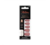 Sally Hansen Salon Effects Perfect Manicure, Rose and Shine Almond, Press on Nails with Adhesive Tabs & Glue, Easy Apply, 24 Pcs, Manicure at Home