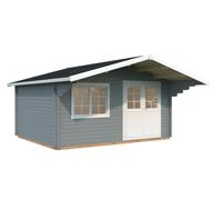 Sally L (4.7x3.8m | 15.5m2 | 44mm) Nordic Garden Log Cabin with Overhang Roof