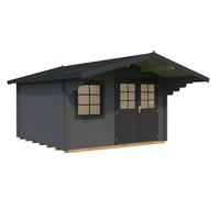 Sally M (3.8x3.8m | 12.3m2 | 44mm) Scandinavian Style Classic Log cabin With Overhang Roof