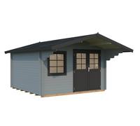 Sally M (3.8x3.8m | 12.3m2 | 44mm) Scandinavian Style Classic Log cabin With Overhang Roof