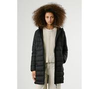 Sally Mid-Length Padded Jacket with Hood Black