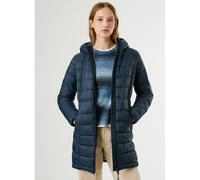 Sally Mid-Length Padded Jacket with Hood blue
